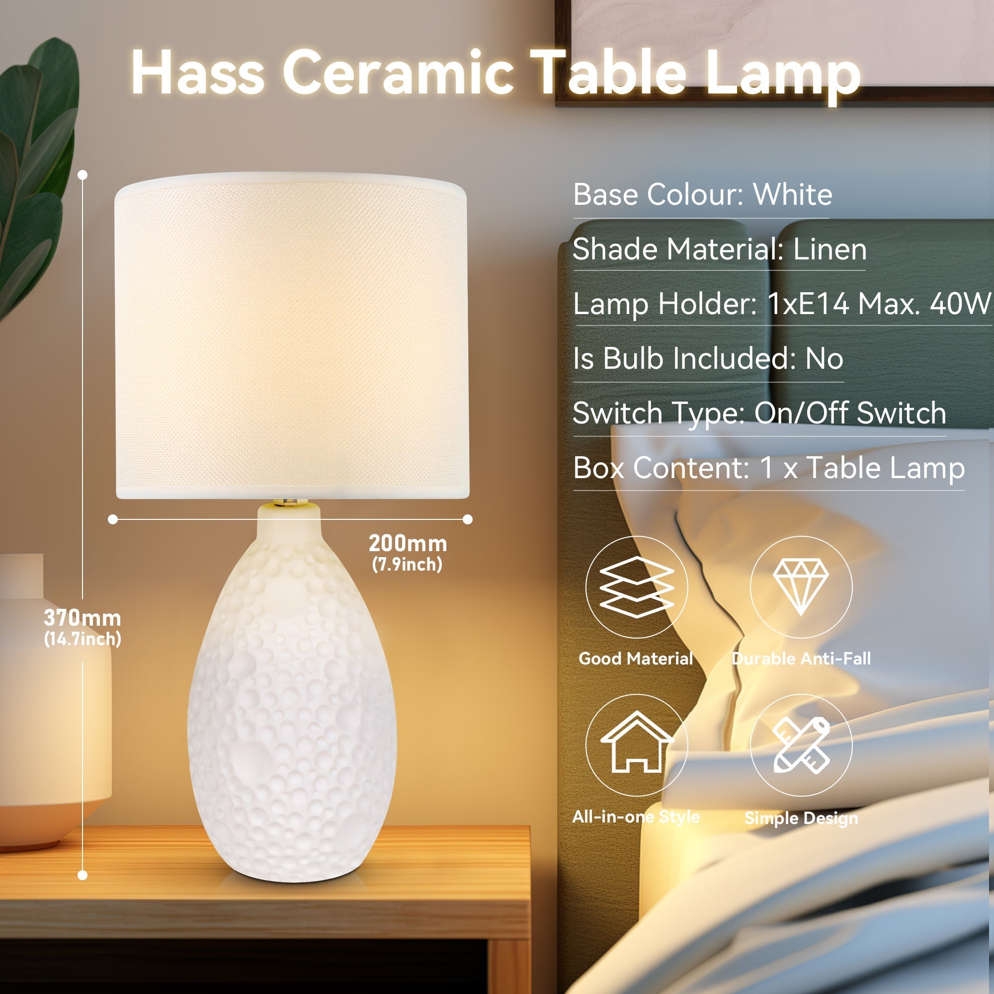 Hass Ceramic Table Lamp - VogueDecor.au