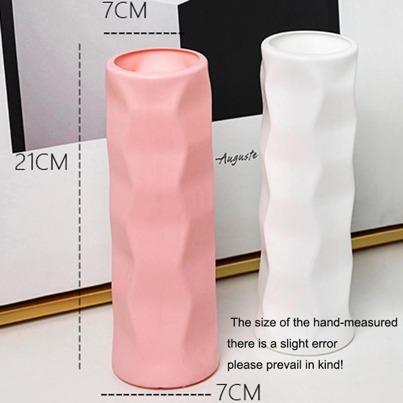 Wave Drop-proof Imitation Porcelain Vase - Simple Home Decor - White - VogueDecor.au