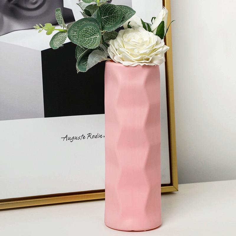 Wave Drop-proof Imitation Porcelain Vase - Simple Home Decor - White - VogueDecor.au