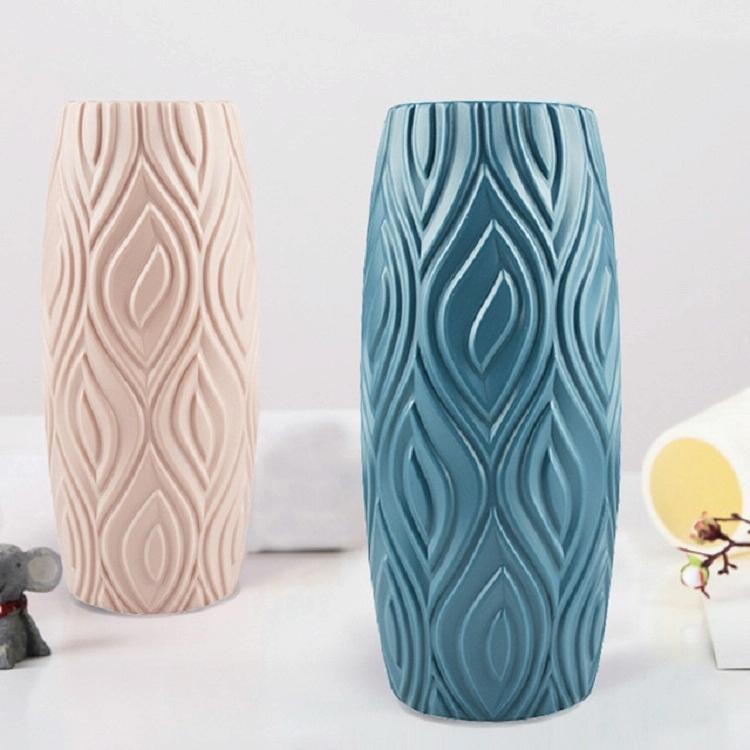 2-piece Plastic Vase Set for Creative Flower Arrangements Wet and Dry Decor - Milk White - VogueDecor.au