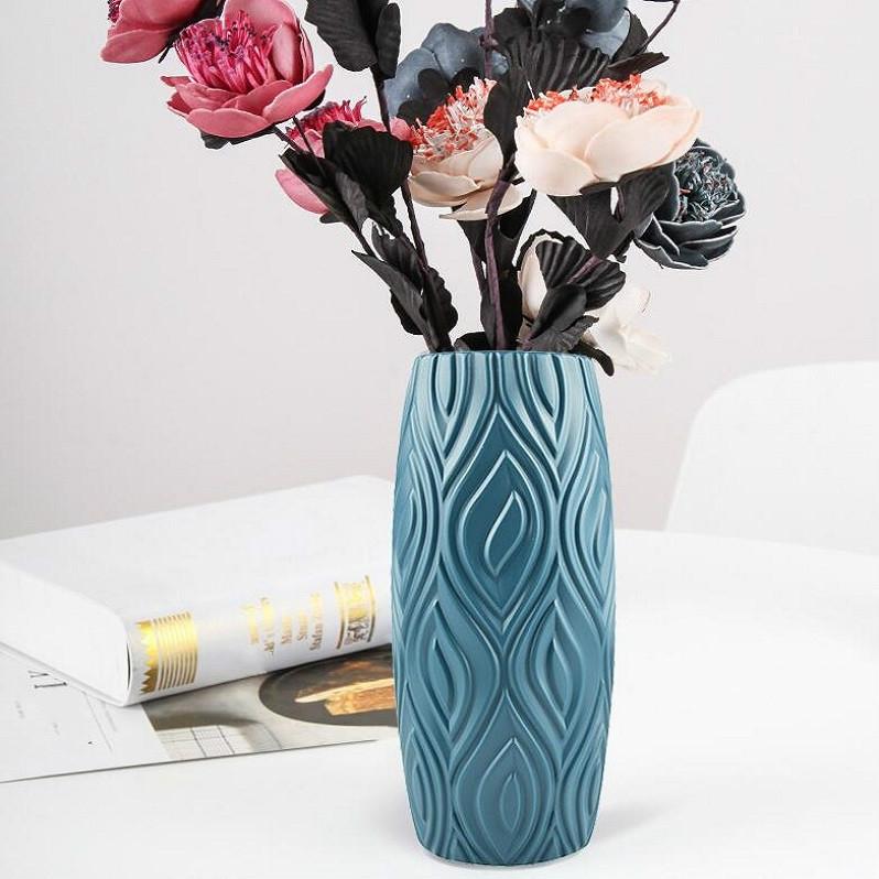 2-piece Plastic Vase Set for Creative Flower Arrangements Wet and Dry Decor - Milk White - VogueDecor.au