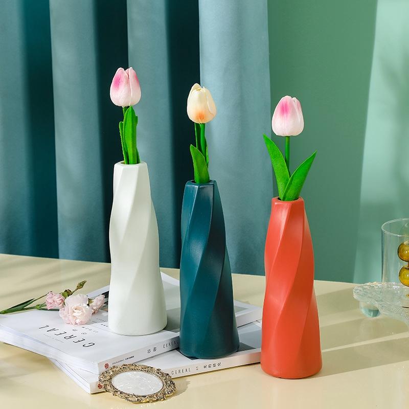 Minimalist Living Room Dried Flower Vase Decor - Milk White - VogueDecor.au