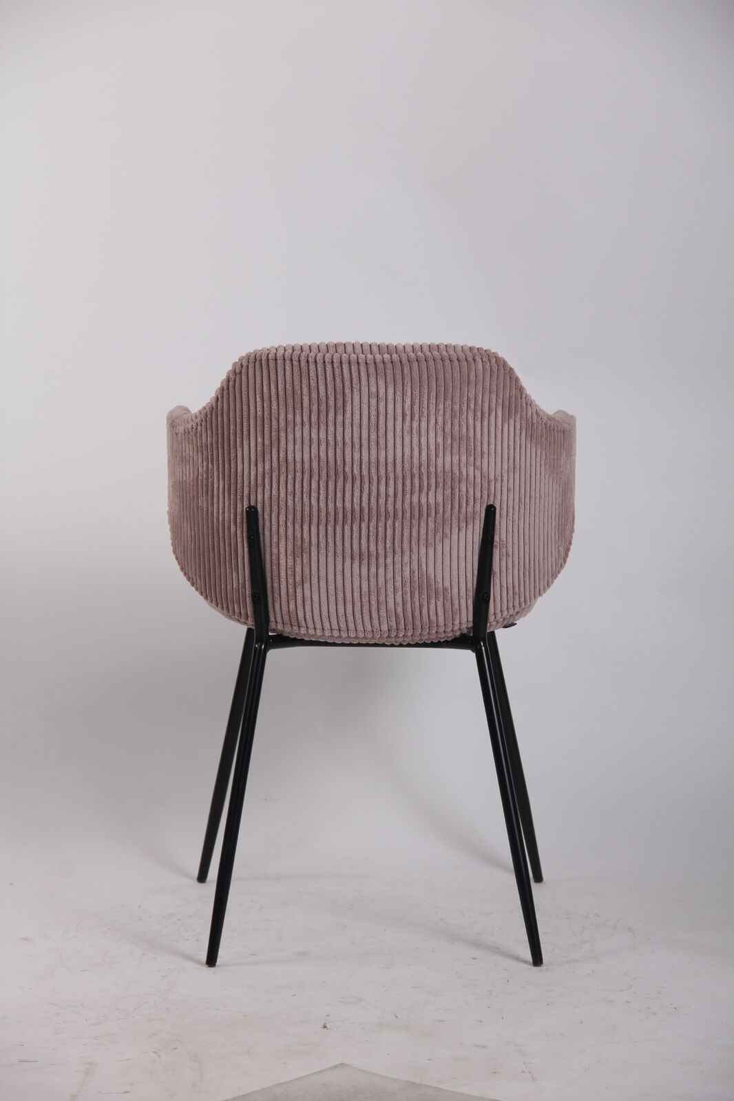 Set of 4 Dining Chairs with Corduroy Cord Fabric in Pink - VogueDecor.au