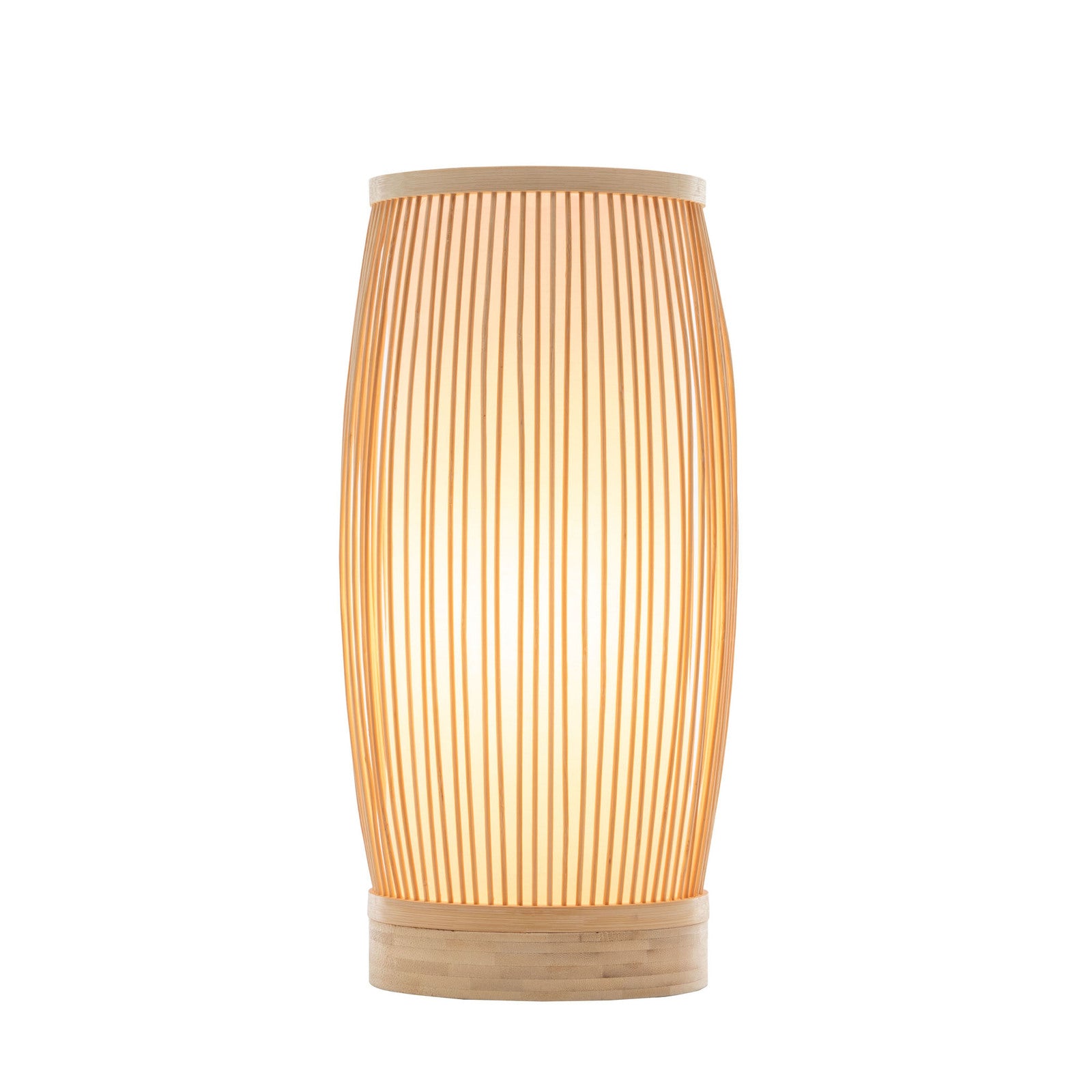 Natural Woven Bamboo Cylinder Table Lamp Light Shade Boho Tropical Coastal - VogueDecor.au