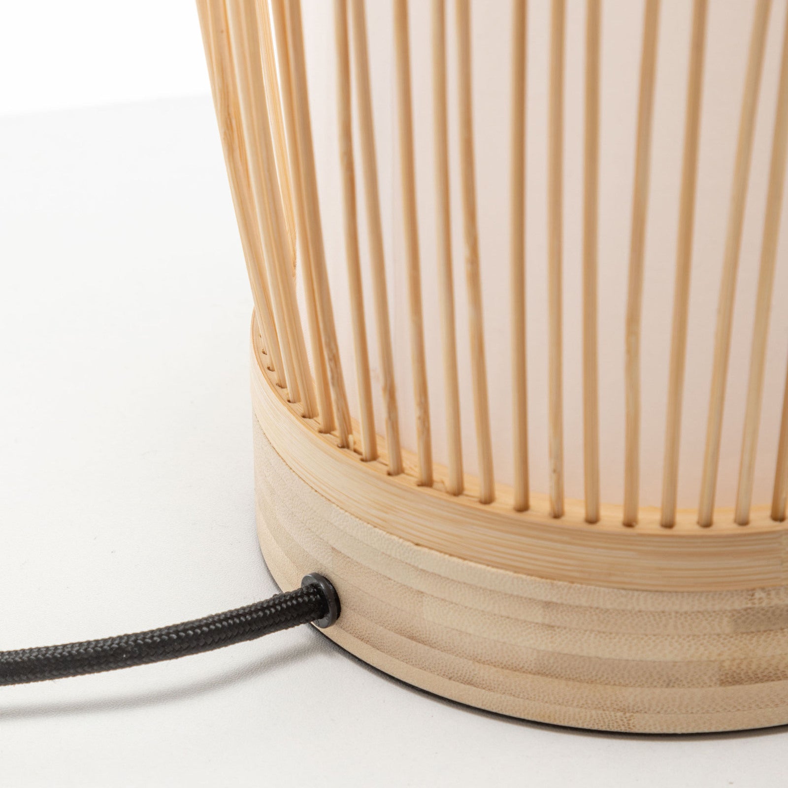 Natural Woven Bamboo Cylinder Table Lamp Light Shade Boho Tropical Coastal - VogueDecor.au