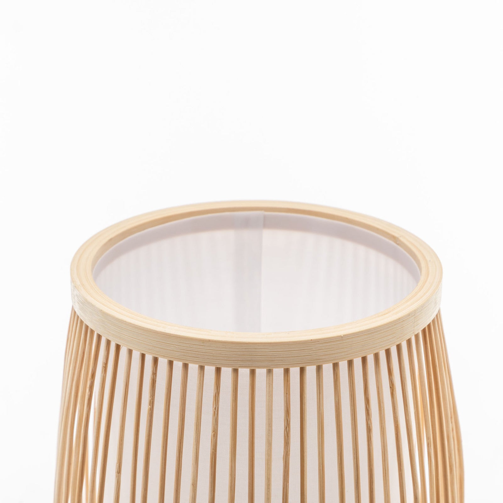 Natural Woven Bamboo Cylinder Table Lamp Light Shade Boho Tropical Coastal - VogueDecor.au