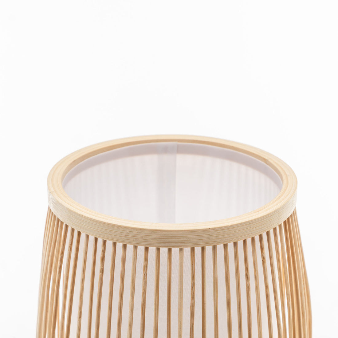 Natural Woven Bamboo Cylinder Table Lamp Light Shade Boho Tropical Coastal - VogueDecor.au