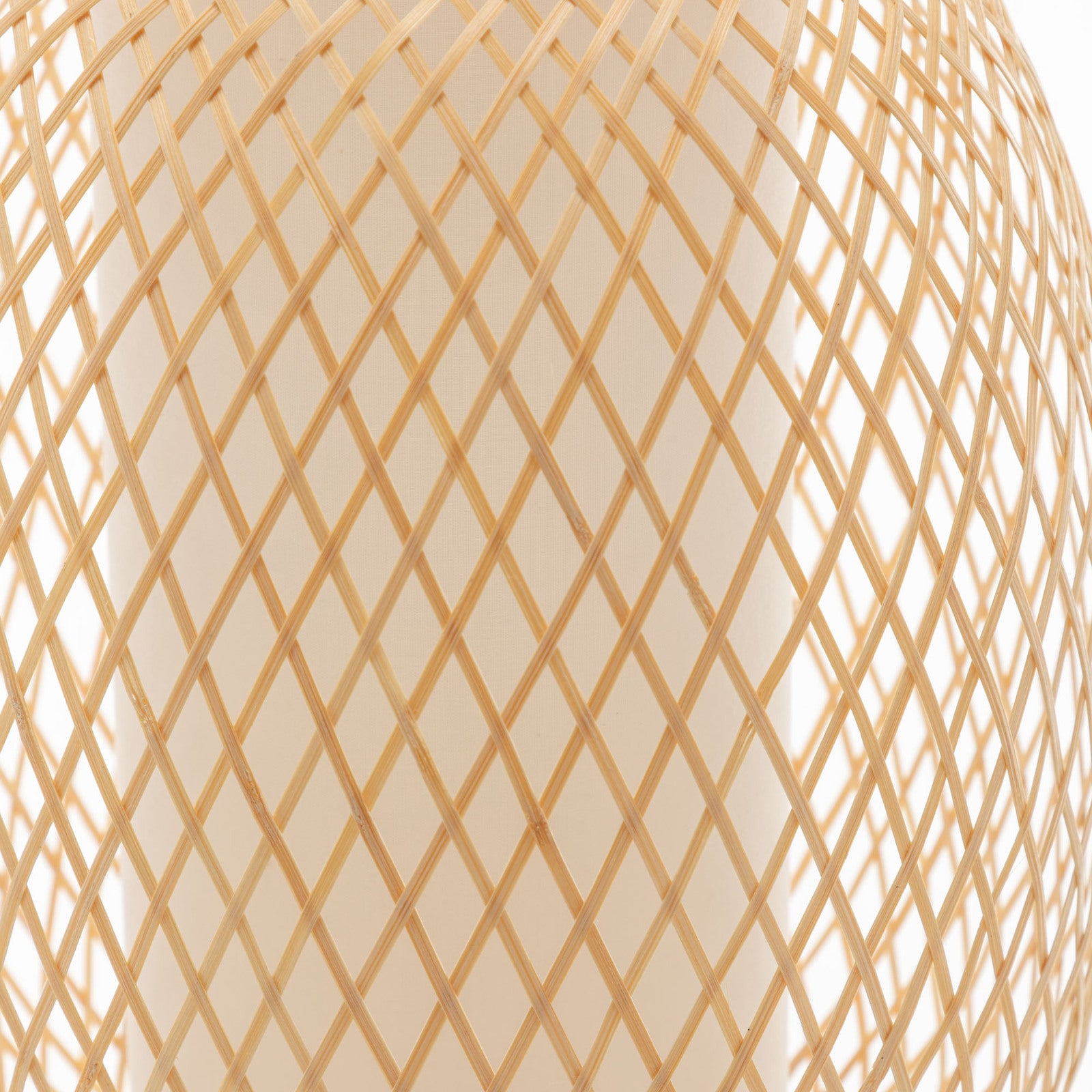 Natural Woven Bamboo Oval Table Lamp Light Shade Boho Tropical Coastal - VogueDecor.au