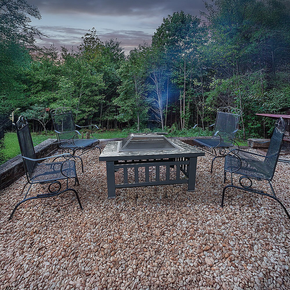 18" Square Metal Fire Pit Outdoor Heater - VogueDecor.au