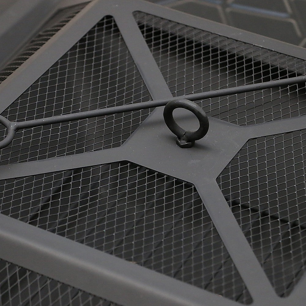 18" Square Metal Fire Pit Outdoor Heater - VogueDecor.au