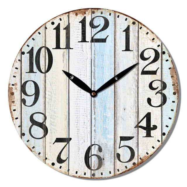 Rustic Round Wall Clock 28cm - VogueDecor.au