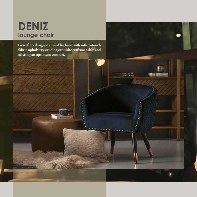 Deniz Lounge Chair Tub Chair Accent Armchair - Blue - VogueDecor.au