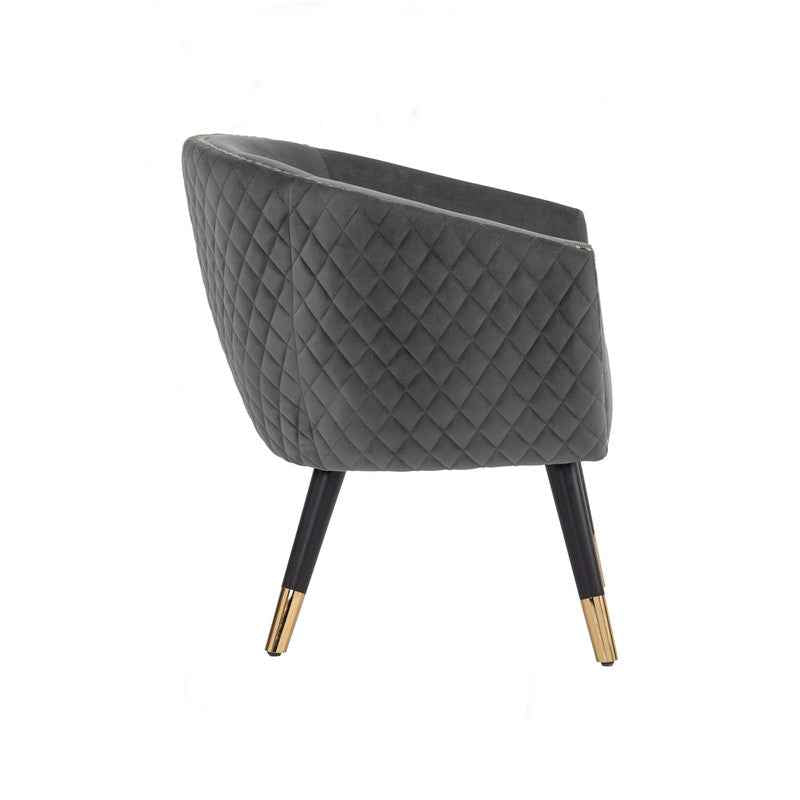 Deniz Lounge Chair Tub Chair Accent Armchair - Grey - VogueDecor.au