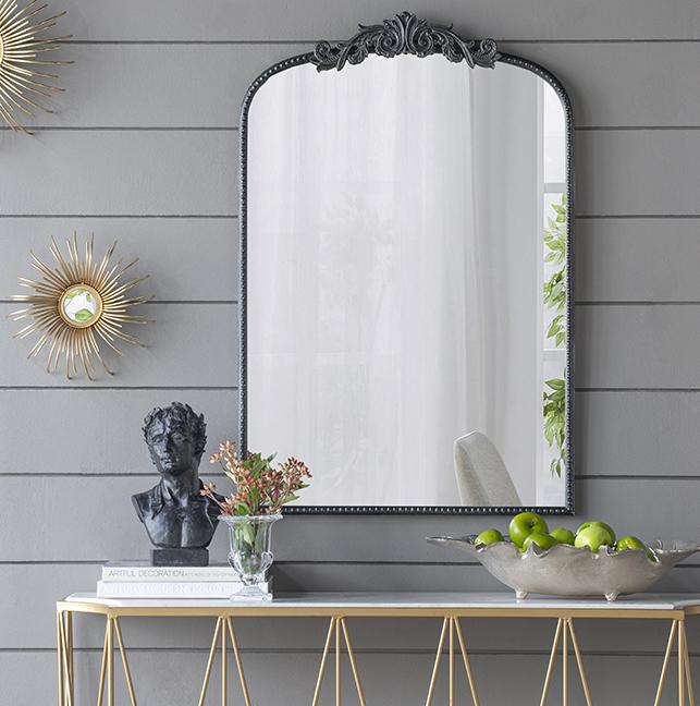 ORNATE METALLIC WALL MIRROR - VogueDecor.au