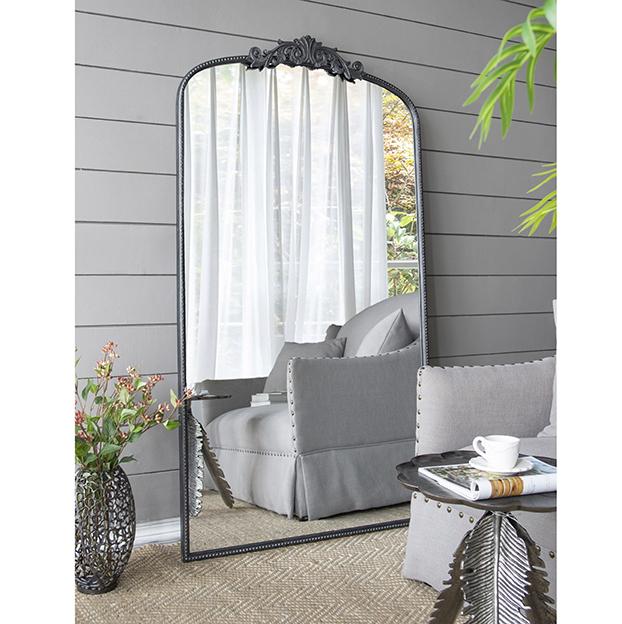 ORNATE METALLIC FLOOR MIRROR - VogueDecor.au