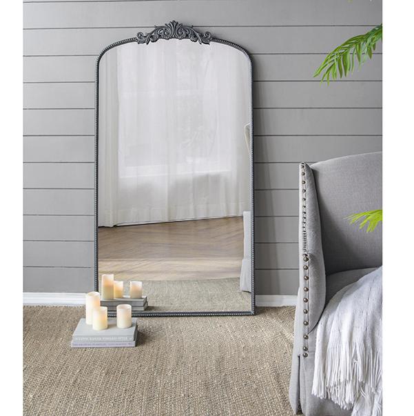 ORNATE METALLIC FLOOR MIRROR - VogueDecor.au