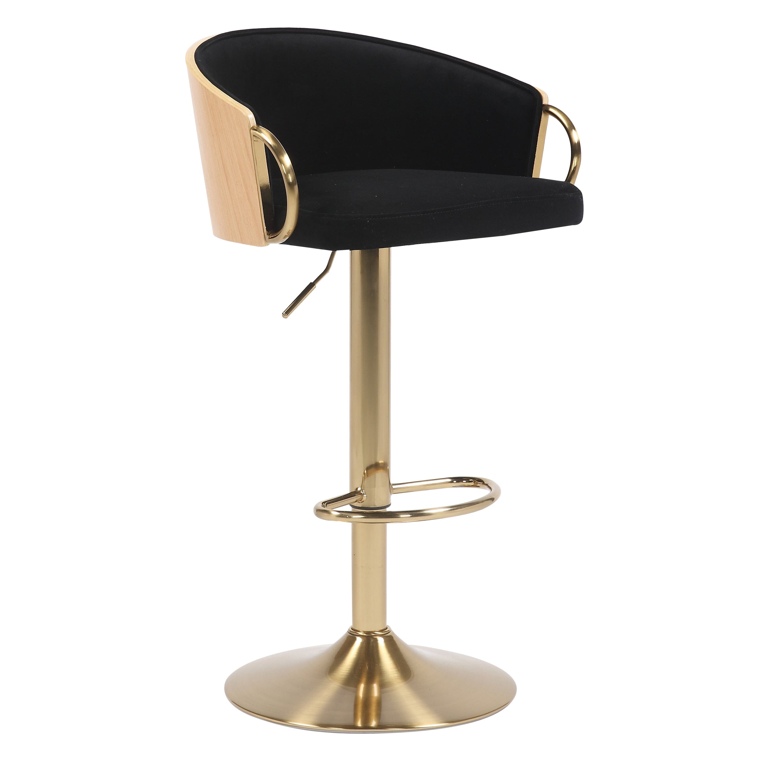 JENSEN GOLD GAS LIFT BAR STOOL - VogueDecor.au