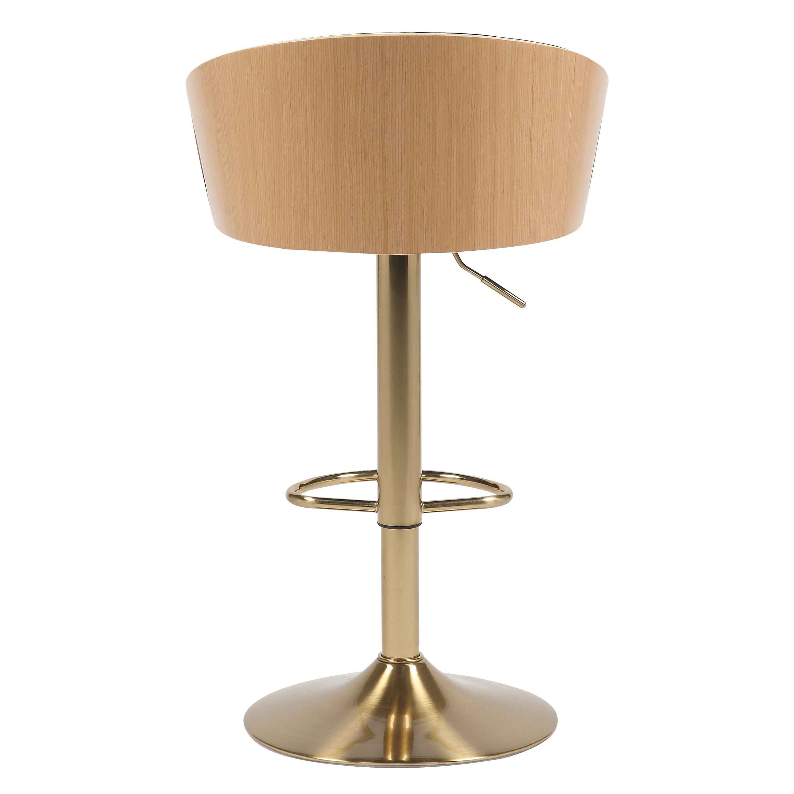 JENSEN GOLD GAS LIFT BAR STOOL - VogueDecor.au