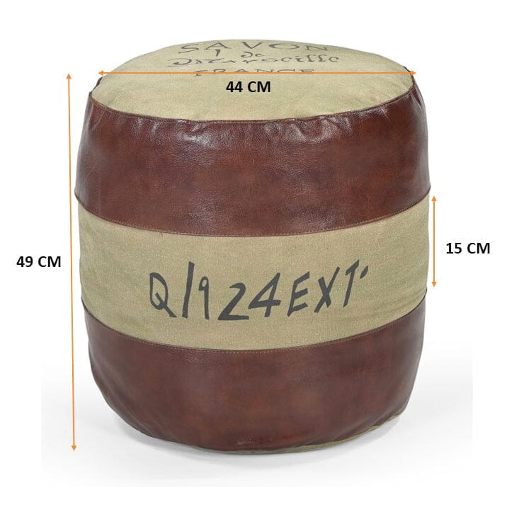 SAVON FRANCE ROUND HAND MADE OTTOMAN - VogueDecor.au