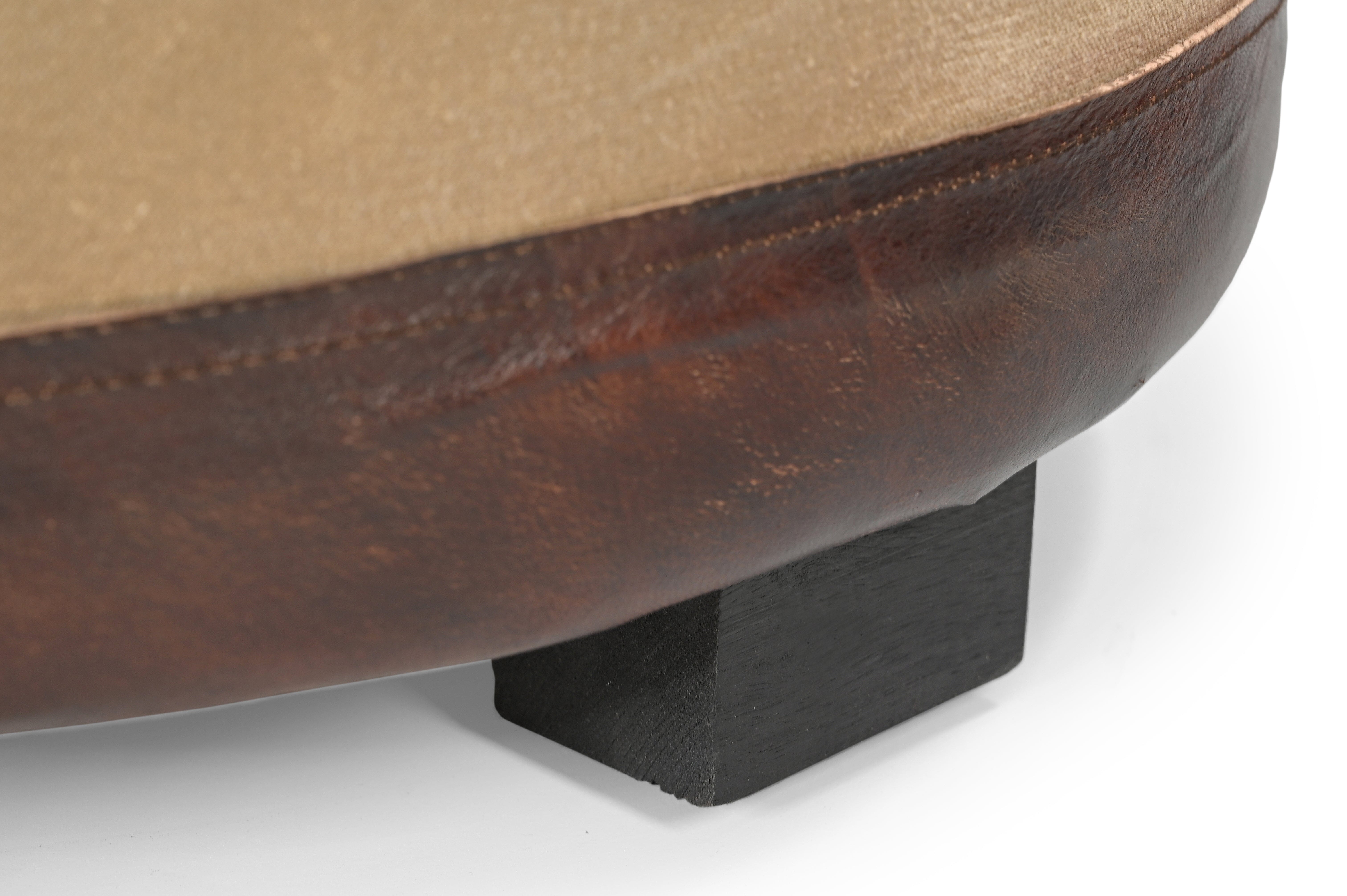 VINTAGE ROUND OTTOMAN - VogueDecor.au