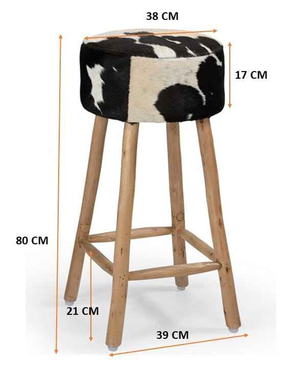 COWHIDE BAR STOOL - VogueDecor.au