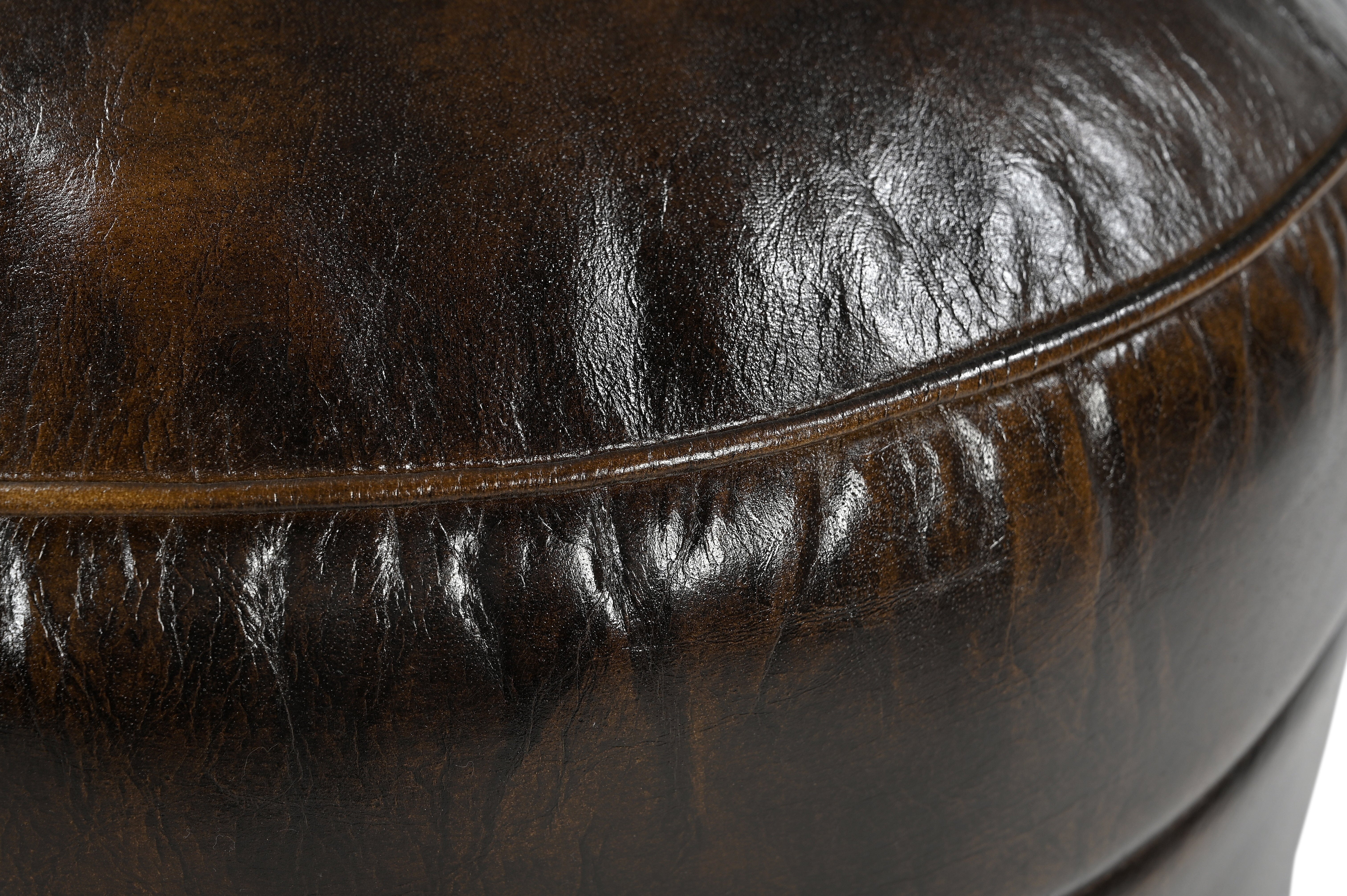 BRONWYN GENUINE LEATHER OTTOMAN - VogueDecor.au
