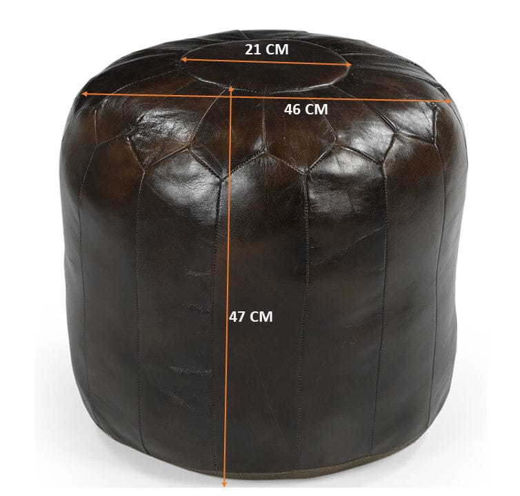 BRONWYN GENUINE LEATHER OTTOMAN - VogueDecor.au