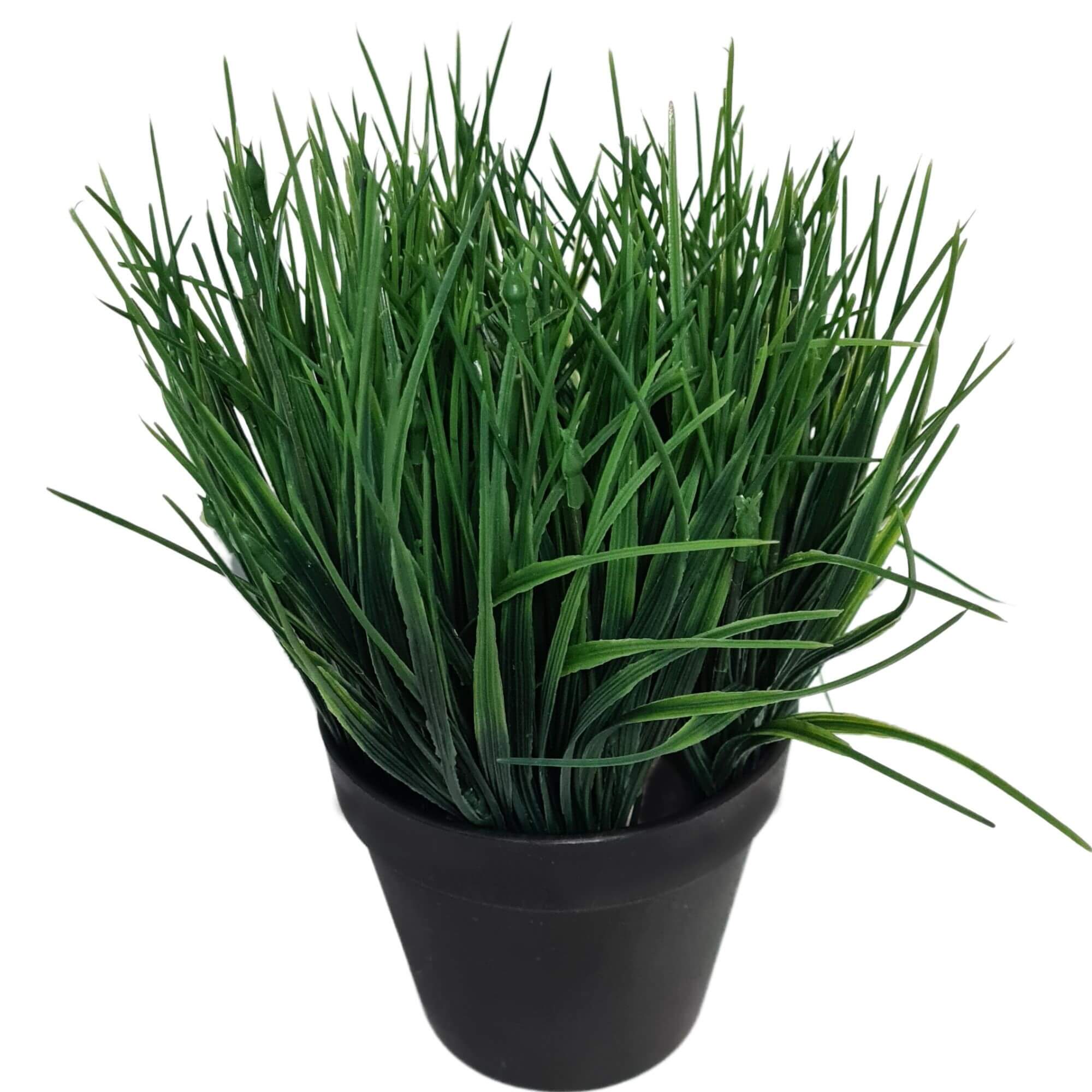 Artificial Ornamental Potted Dense Green Grass UV Resistant 30cm (Overstock Clearance) - VogueDecor.au