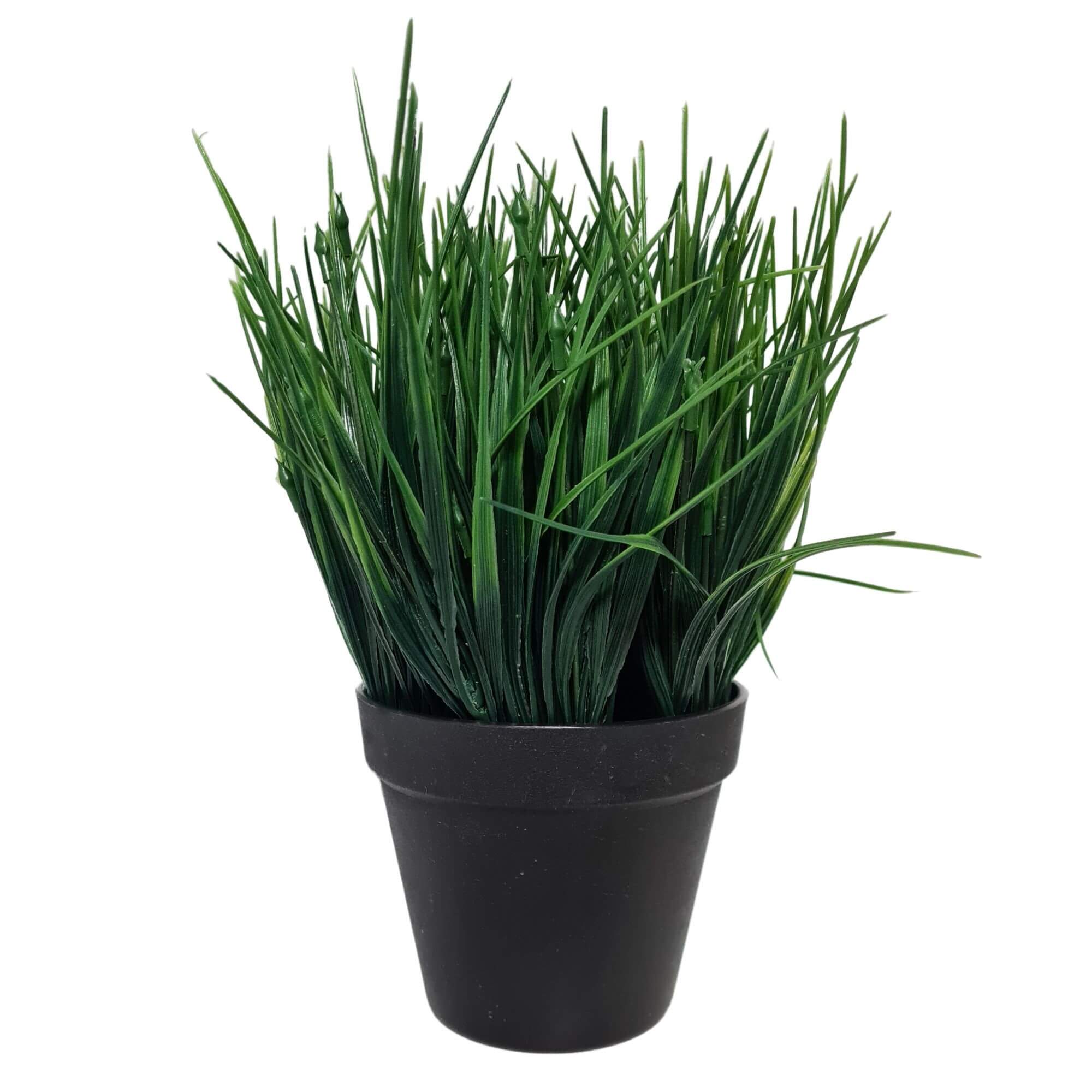 Artificial Ornamental Potted Dense Green Grass UV Resistant 30cm (Overstock Clearance) - VogueDecor.au