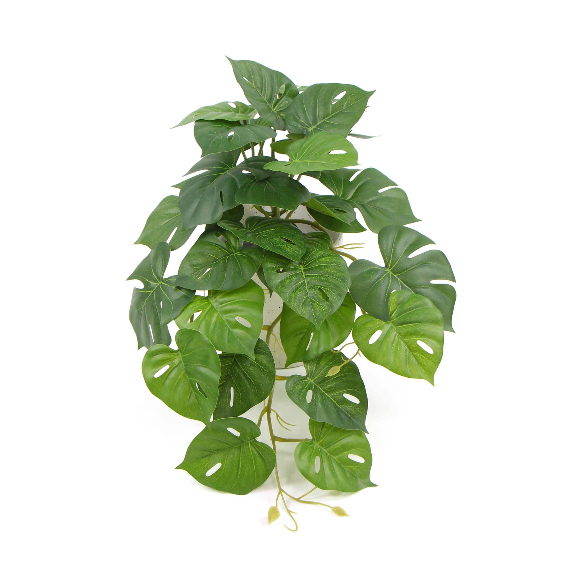 Decorative Ceramic Bowl Potted Artificial Monstera Plant 30cm - VogueDecor.au