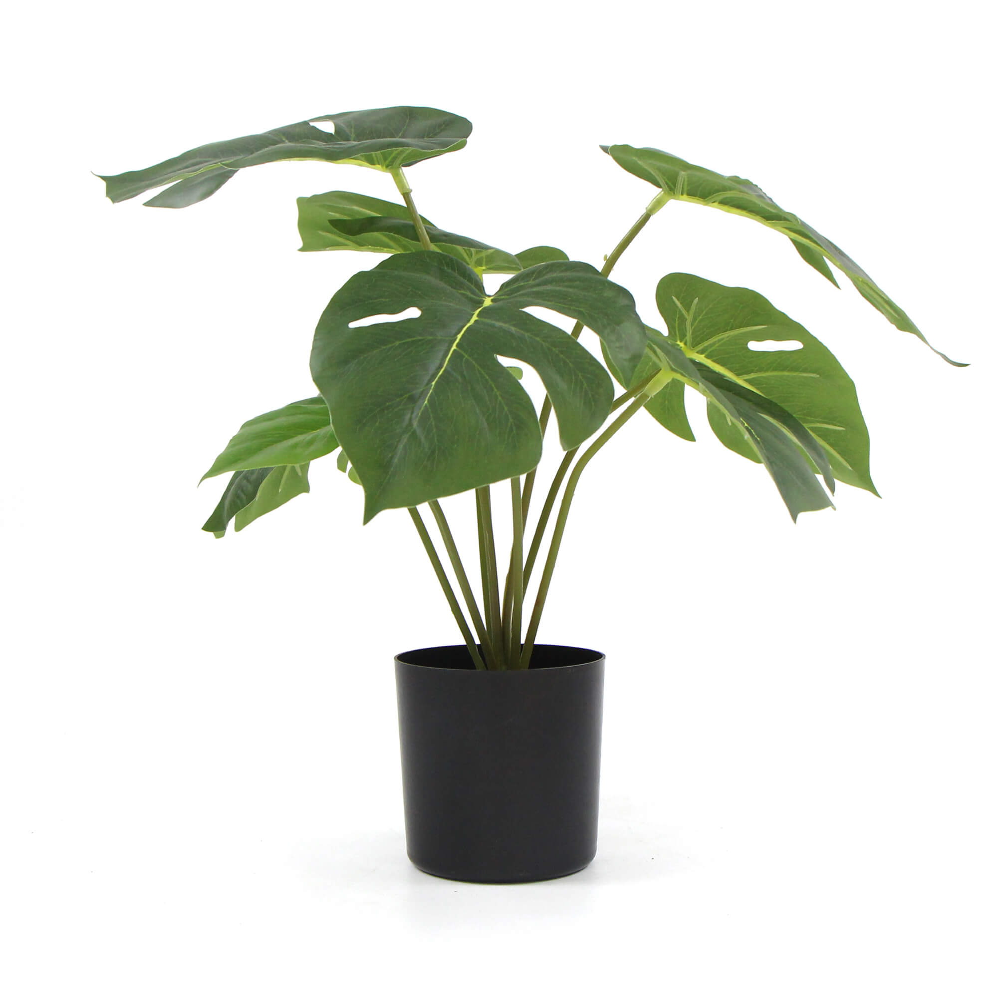 Potted Artificial Split Philodendron Plant With Real Touch Leaves 35cm - VogueDecor.au