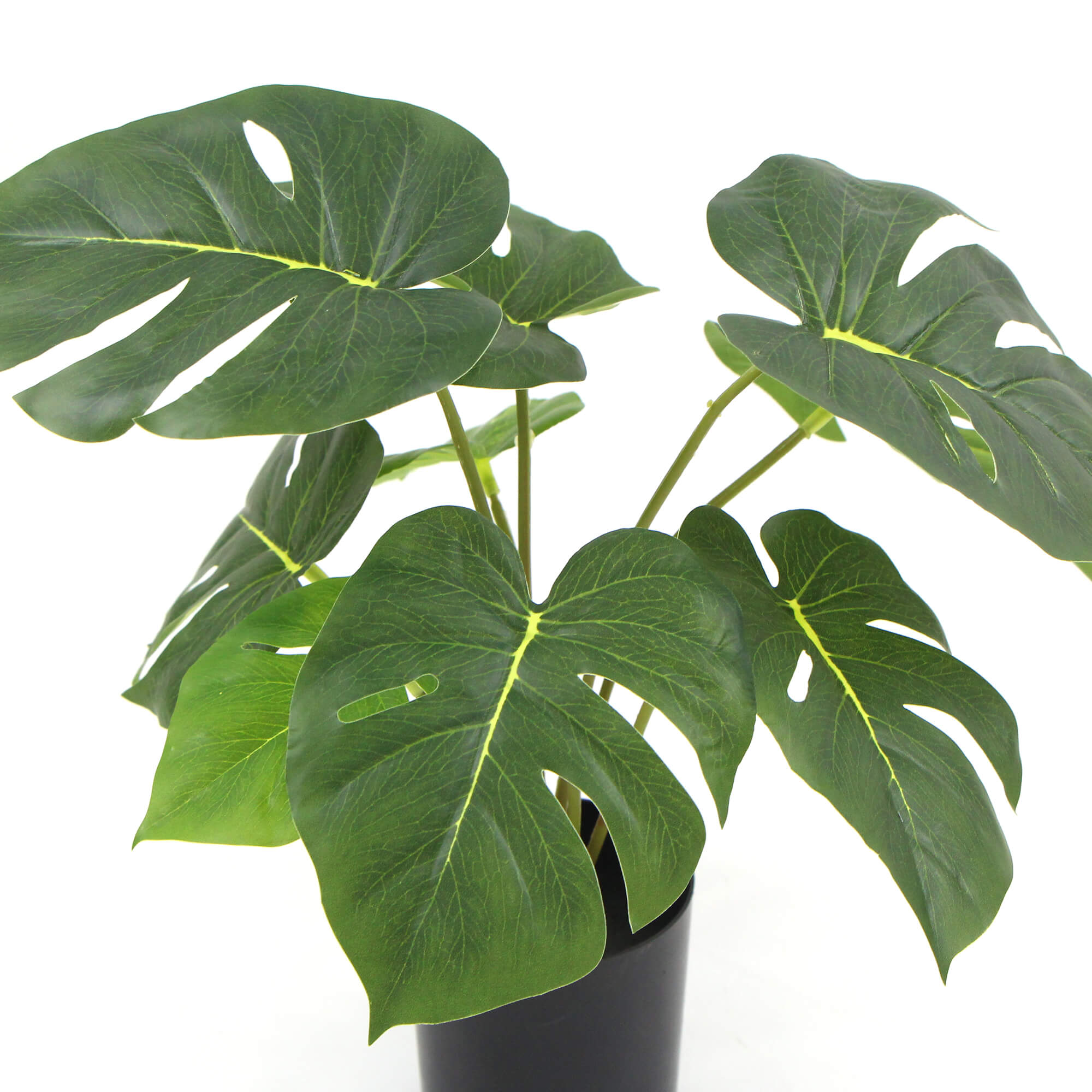 Potted Artificial Split Philodendron Plant With Real Touch Leaves 35cm - VogueDecor.au