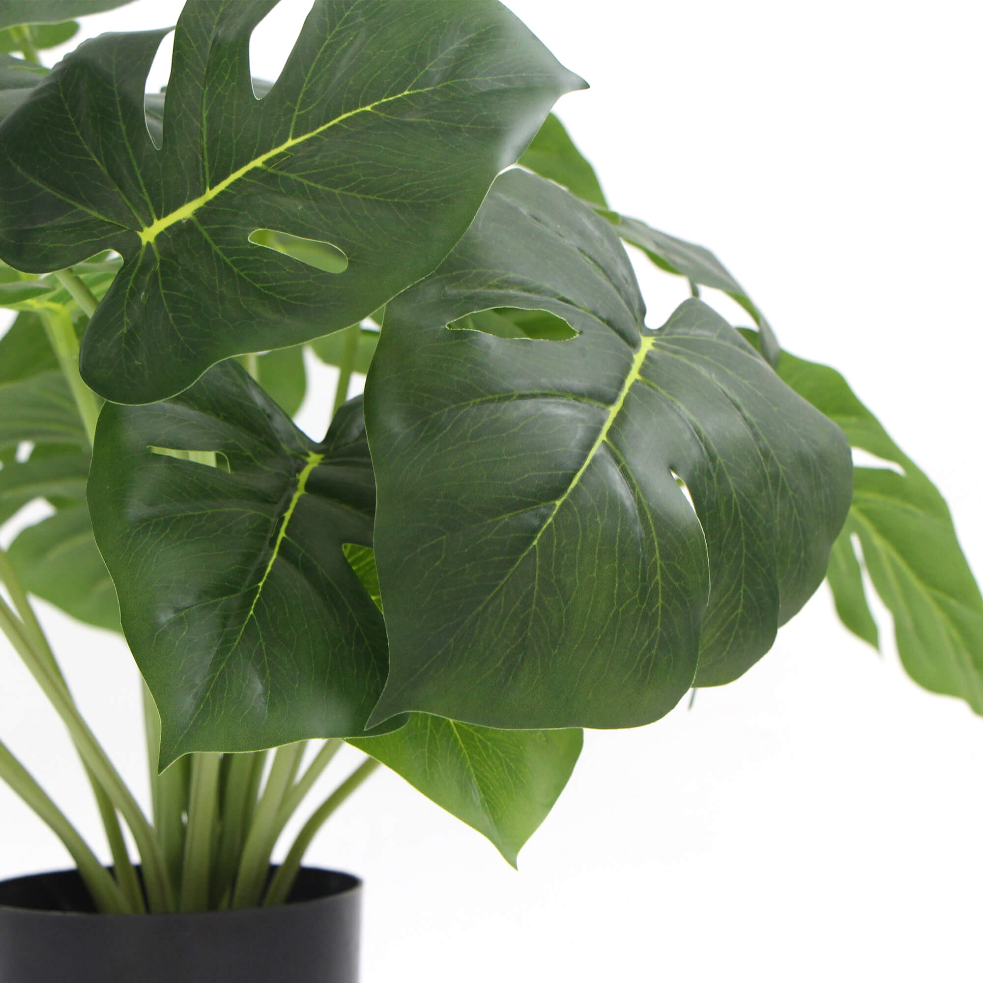 Dense Potted Artificial Split Philodendron Plant With Real Touch Leaves 50cm - VogueDecor.au