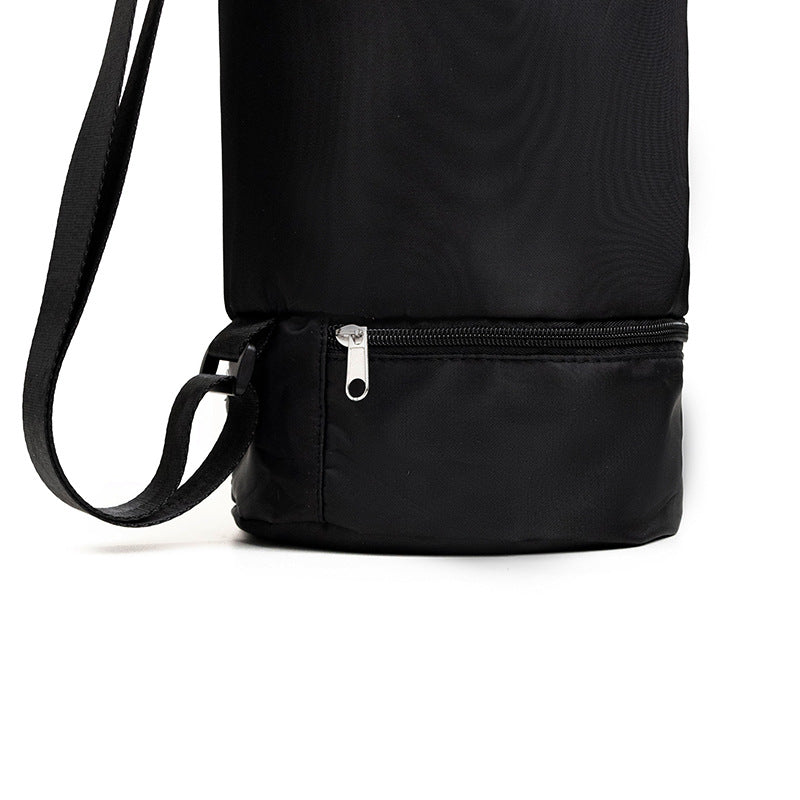 Black Durable Yoga Mat Carry Bag – Multi-Functional Fitness Backpack with Wet Pocket(Mugs are filming props, not included) - VogueDecor.au