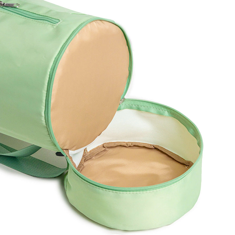 Green Durable Yoga Mat Carry Bag - Multi-Functional Fitness Backpack with Wet Pocket(Mugs are filming props, not included) - VogueDecor.au