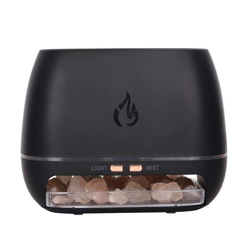 Black LED Flame Aromatherapy Diffuser with Humidifier - Ambient Light Essential Oil Diffuser - VogueDecor.au