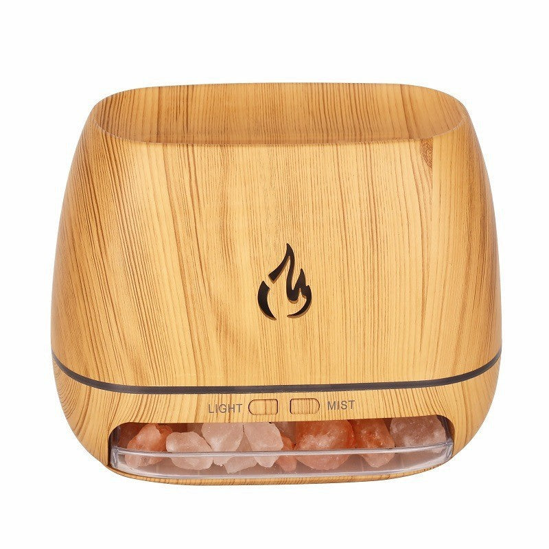 Wooden LED Flame Aromatherapy Diffuser with Humidifier - Ambient Light Essential Oil Diffuser - VogueDecor.au