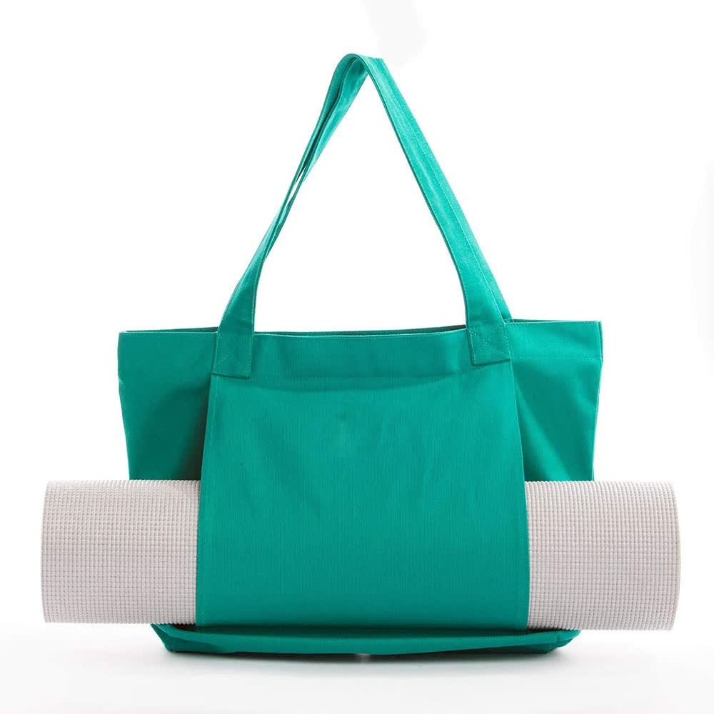 Green Yoga Mat Tote Bag - Multi-Purpose Gym Bag with Yoga Mat Holder - VogueDecor.au
