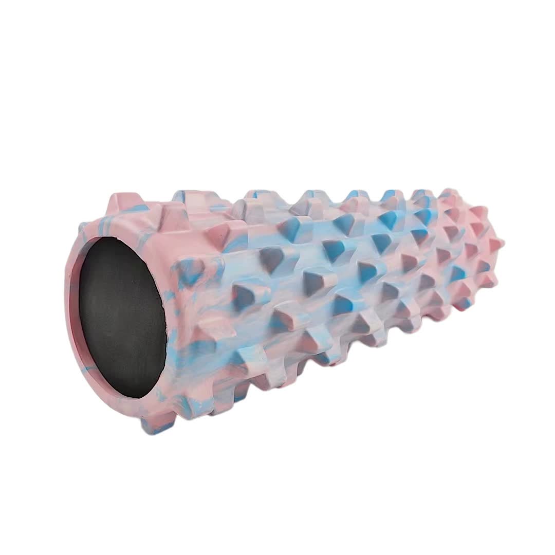 Colorful Solid Yoga Foam Roller 45cm - Colorful Wolf Tooth Design Muscle Relaxation Massage Stick for Fitness and Sports - VogueDecor.au
