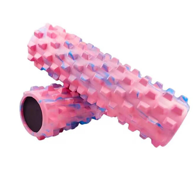 Purple Solid Yoga Foam Roller 45cm - Colorful Wolf Tooth Design Muscle Relaxation Massage Stick for Fitness and Sports - VogueDecor.au
