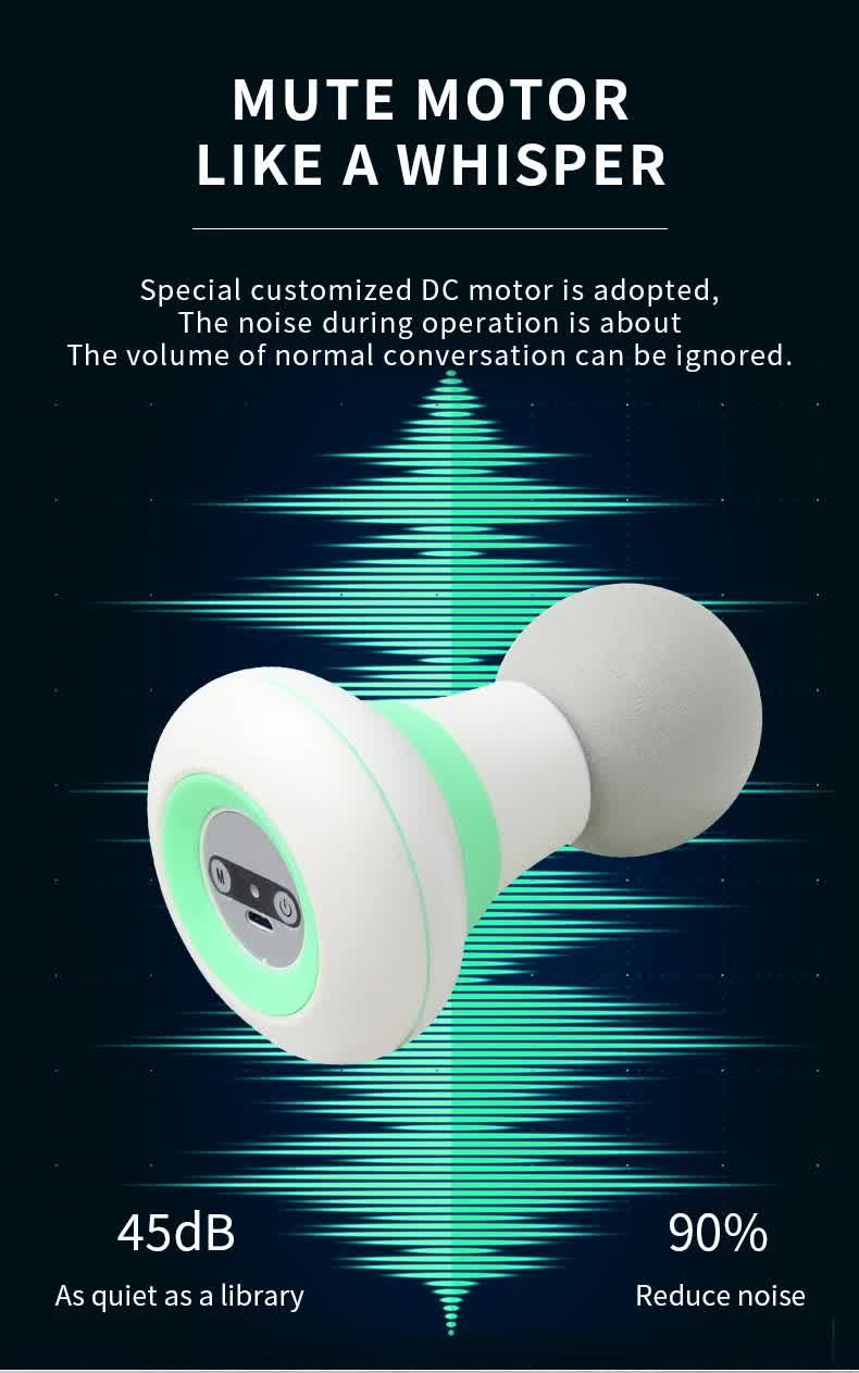 2 Pcs Blue Mini Massage Gun - 6-Speed Muscle Relaxer, USB Rechargeable, Portable Fascia Massager for Home Use