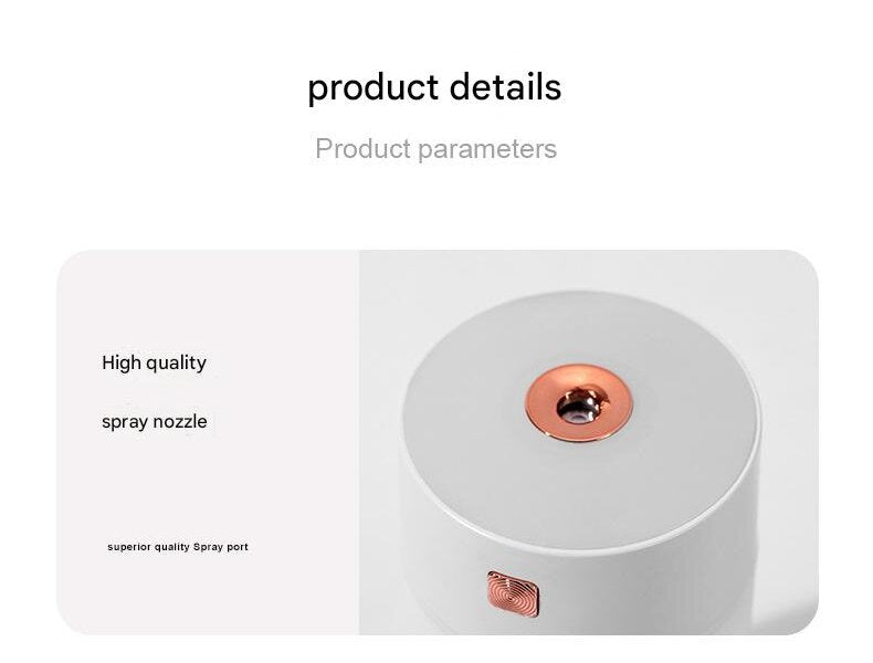 White 300ml USB Air Humidifier - Quiet Mini Humidifier for Bedroom, Office, Car - VogueDecor.au