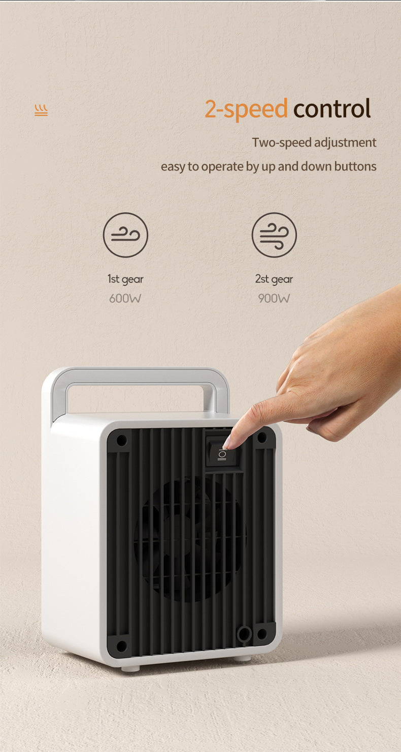 White Mini Table Heater - with tip-over and overheating protection, suitable for office and home - VogueDecor.au