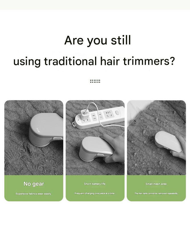 Upgraded Electric Lint Remover with LED Display - 6-Blade, Type-C Fast Charge, 2-in-1 with Sticky Roller(White) - VogueDecor.au