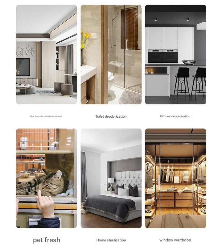 White Rechargeable Ozone & UV-C Air Purifier with Remote - Portable Odor Eliminator for Home, Pets & Closets - VogueDecor.au