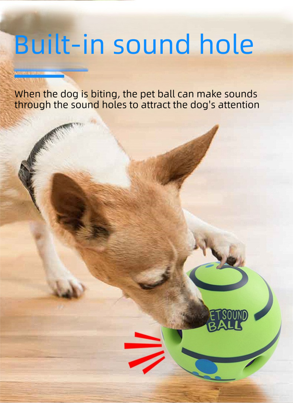 2 Pack Interactive Dog Giggle Ball Toy 8.8cm - Wobble Sound Fetch Toy for Puppies & Small to Medium Dogs - No Batteries Required - Green