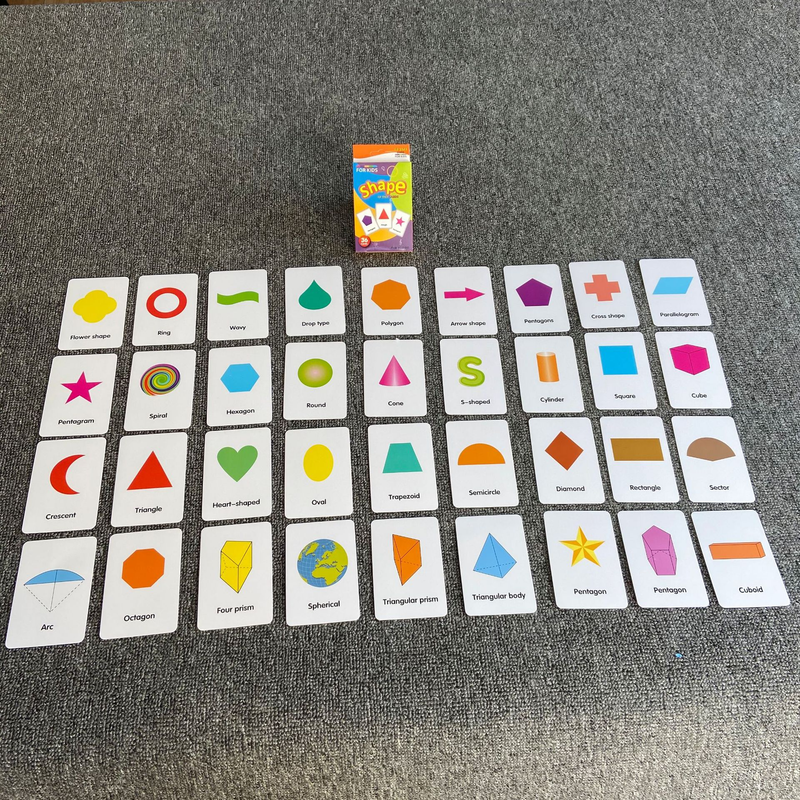 7-Set  Kids Early Education Flash Cards, Montessori Cognitive Development Toys for Toddlers Ages 4+, Educational Gift for Boys Girls【Animal+Shape+Colour+Time+Vegetables+Fruits+Body Parts】
