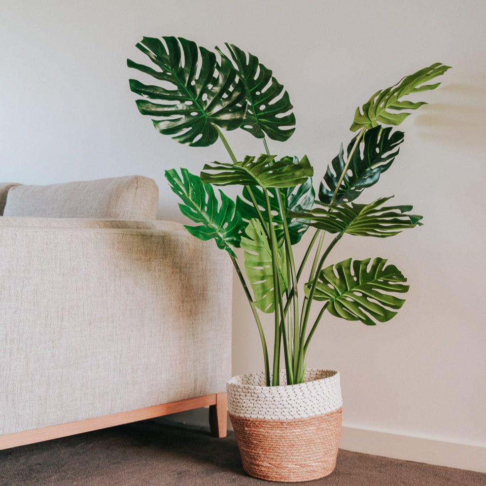 120cm Faux Artificial Home Decor Potted Monstera Plant - VogueDecor.au