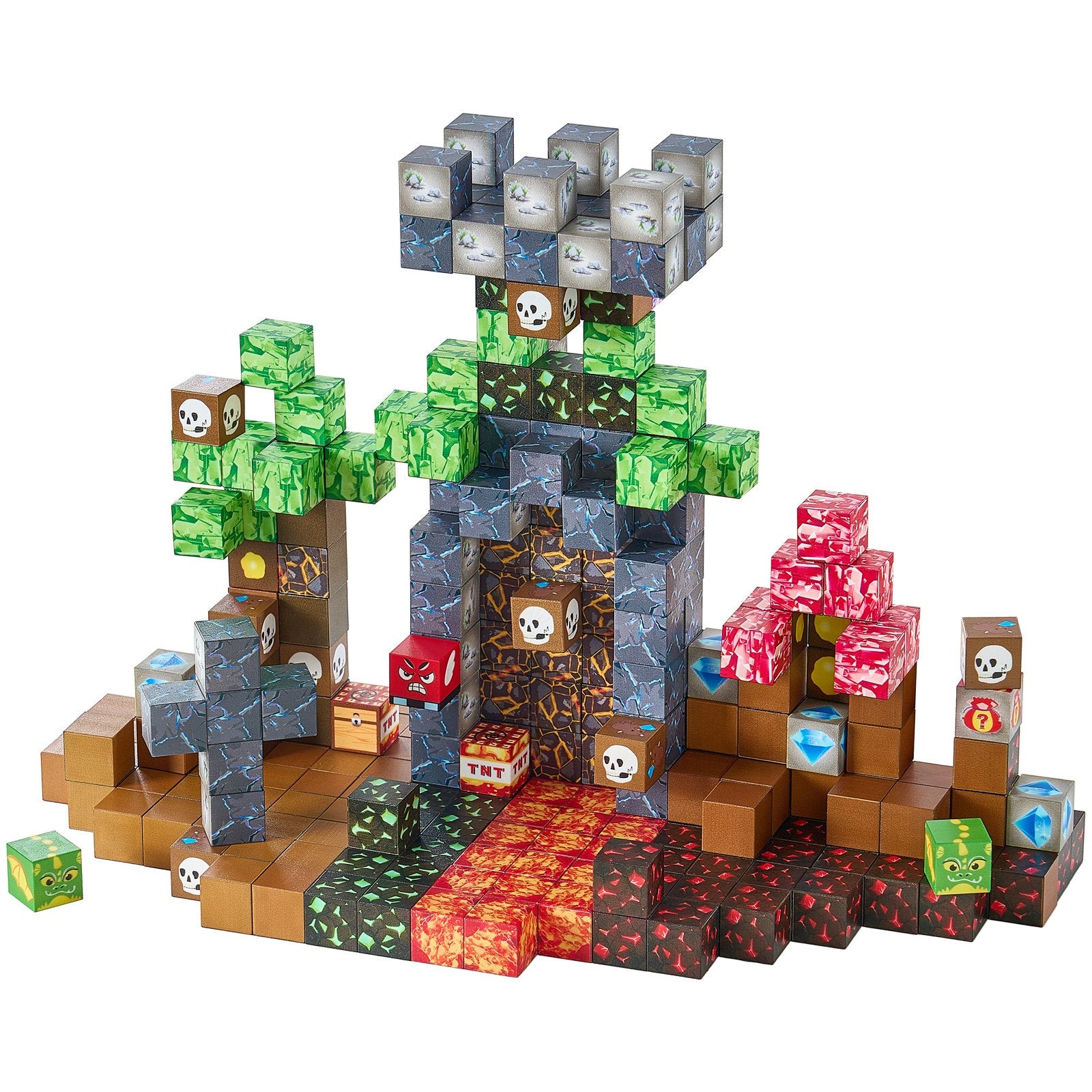 Magnetic Blocks, 150 PCS Dark Castle Set, Magnetic Building Cubes for Kids, STEM Montessori Sensory Toys for Christmas Birthday Gift, Construction Stacking Toy for 3+ Years Old Boys & Girls