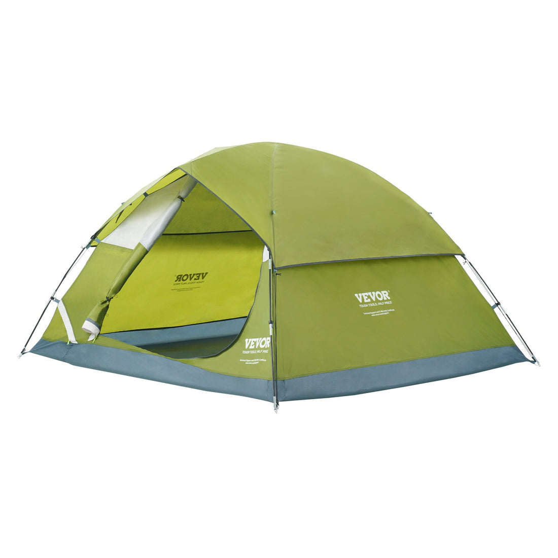 VEVOR Camping Tent, 7 x 7 x 4 ft Fit for 6 Person, Waterproof Lightweight Backpacking Tent, Easy Setup, with Door and Window, for Outdoor Family Camping, Hiking, Hunting, Mountaineering Travel